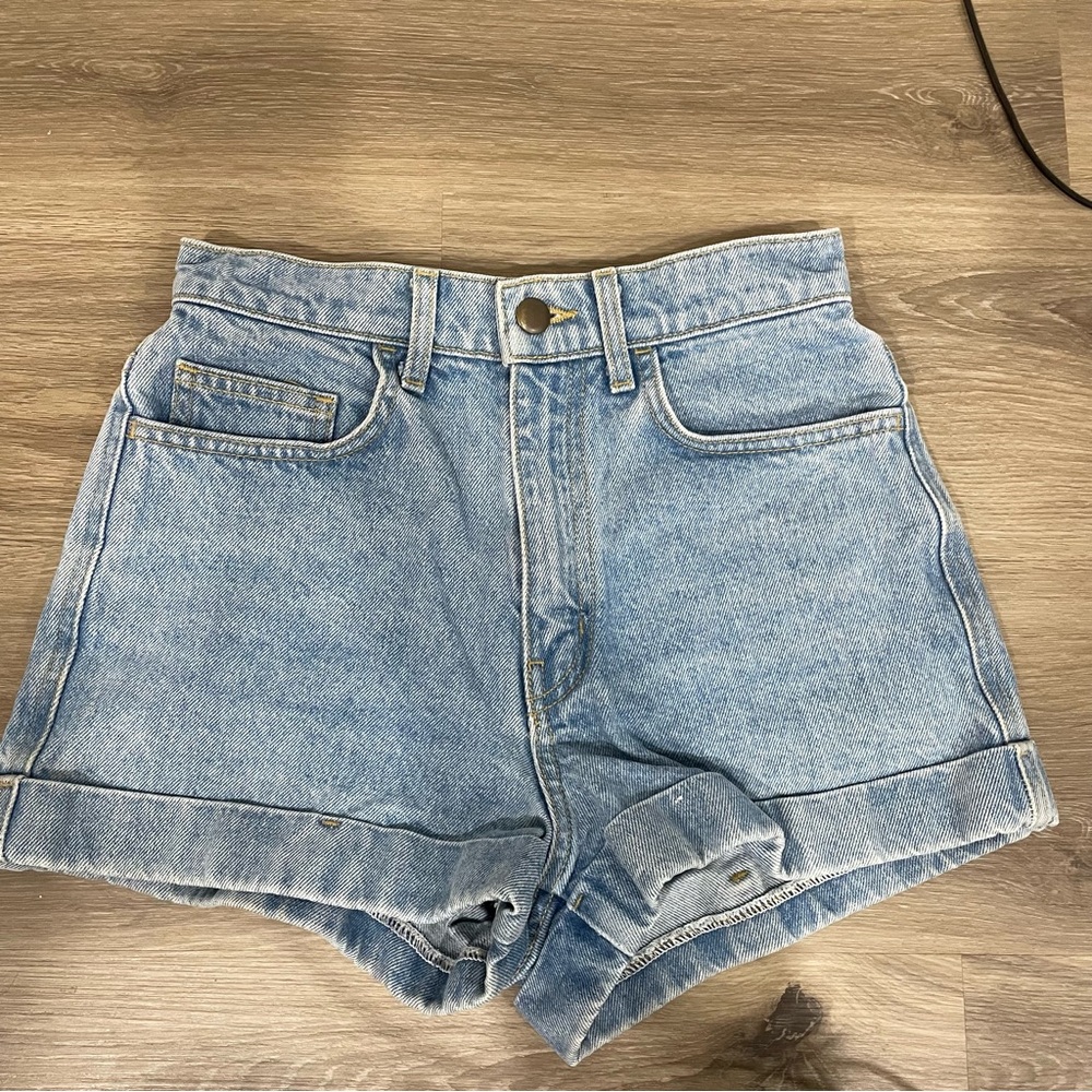 American Apparel denim shorts, light wash, 26